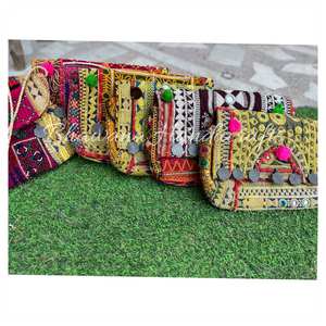 Pochette colorée de pièce de monnaie vintage indienne Banjara faite à la main, pochette de mariage ethnique indienne pour femme et filles - Product Image 3