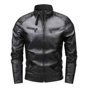 Nouvelle veste en cuir pour homme, coupe ajustée, col à revers, décontractée, tendance, de haute qualité, polyvalente, coupe-vent, décontractée - Product Image 5