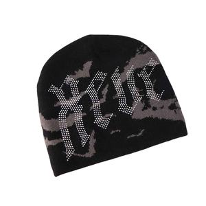 Gorro de Punto con Brillantina y Pedrería, Elegante y Cálido, con Efecto Brillante, para Mujer, Estilo Urbano, para Invierno - Product Image 4