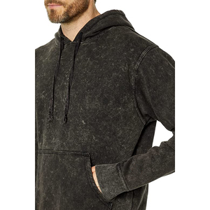 Streetwear Custom Embroidery Heavy Weight Sun Faded Zip up Acid Wash Sweatshirt Rhinestone Boxy Cropped Distress <b>Hoodies</b> <b>Man</b> - Product Image 6