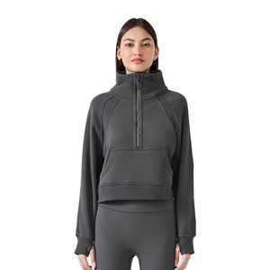 Venta al por mayor 320Gsm Mujeres de alta calidad Ocio al aire libre Ropa deportiva de dos piezas Gimnasio Fitness Conjuntos Sudaderas con capucha y Jogging Conjuntos de las mujeres - Product Image 4