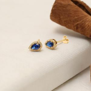 Boucles d'oreilles classiques faites à la main 925 bijoux en argent massif pour femmes 925 argent Sterling saphir pierres précieuses Boho Style boucles d'oreilles cadeau - Product Image 6