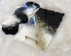 ถาดเสิร์ฟอีพ็อกซี่เรซินทำด้วยมือของใช้จำเป็นสำหรับห้องครัวในบ้านร้านอาหารโรงแรมตกแต่งเสิร์ฟ - Product Image 5