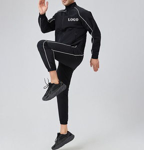 2025 ultraligeros para hombre, chándal de dos piezas con cremallera en blanco personalizado para correr, chándales de nailon, conjunto cortavientos para hombre - Product Image 3