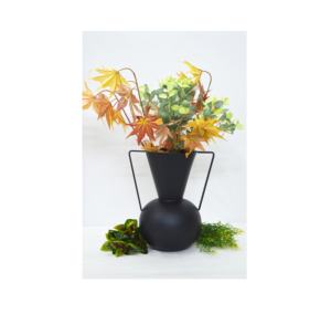 แจกันดอกไม้โลหะเคลือบผงสีดำทันสมัยสไตล์หรูหราแจกันสไตล์หรูหราสำหรับบ้านหรูหรา - Product Image 1