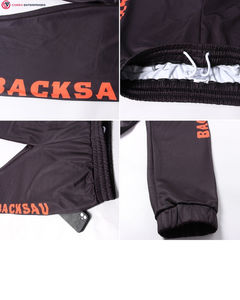 Pantalon de survêtement en molleton orange marron personnalisé respirant en coton Style décontracté taille élastique fermeture à taille moyenne à plat pour l'automne - Product Image 6