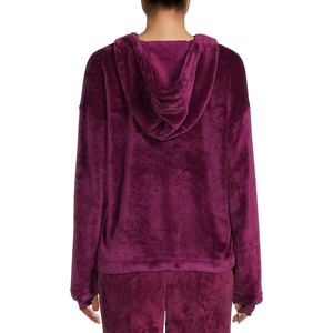 <b>Women's</b> Winter Velour <b>Sweatshirt</b> Pullover Hoodie Breathable Streetwear <b>Long</b> Sleeve Jogging Sport Wear Casual Style Plus Front - Product Image 3
