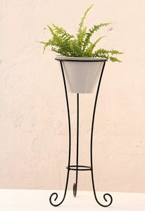 Soporte de olla de hierro con maceta de Metal blanca (blanca), nuevo diseño, maceta de flores y maceta con soporte, decoración de Hotel de boda, calidad prémium - Product Image 2