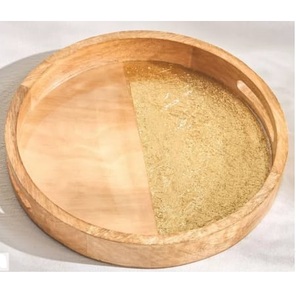 Plateau de service en rotin et bois naturel, fait main et personnalisé, pour restaurants, cafés, hôtels, pour servir des plats, des aliments, des fruits, du café - Product Image 5