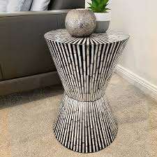 Tabouret en nacre de style rustique écologique, best-seller, design moderne, mosaïque laquée, décoration intérieure, salon, fabriqué à la main - Product Image 4