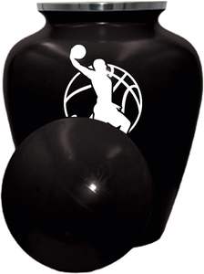 Urne funéraire de joueur de basket-ball Urne funéraire adulte humaine personnalisée pour les amateurs de basket-ball Urne personnalisée noire taille personnalisée - Product Image 3