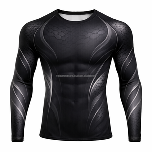 Chemises de protection anti-UV à manches longues en Spandex/Nylon, coupe compressive, couche de base pour le cyclisme, légères, respirantes, anti-humidité, séchage rapide - Product Image 1