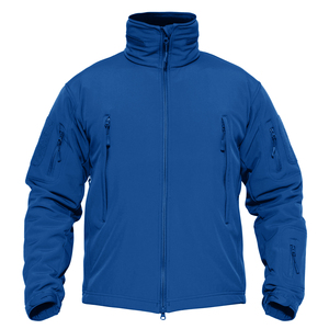 Wholesale Soft Shell Winter Jacket Stand Collar Front Logo Warm <b>Fleece</b> Lining Waterproof <b>Zipper</b> for Outdoor Softshell Jacket - Product Image 4
