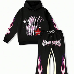 Sudadera con capucha para hombre con logotipo personalizado al por mayor chándal de alta calidad hombres jóvenes últimos diseñadores de moda serigrafía. - Product Image 1