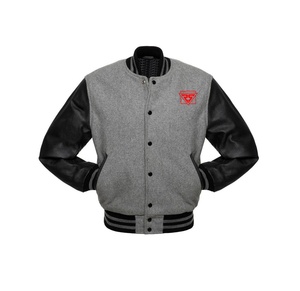 Vente en gros de veste universitaire de baseball de haute qualité pour hommes, broderie personnalisée, nouveau style de veste bouffante, taille 4XL - Product Image 1