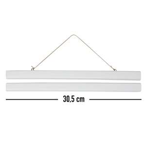 White Plastic Magnetic <b>Poster</b> Strips 30.5 cm Pair - Product Image 3
