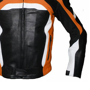Chaqueta de Motociclismo de Cuero Genuino y Lona para Hombre, Diseño Nuevo, con Capucha, Impermeable, Cortavientos, Ropa Deportiva de Diseño - Product Image 4