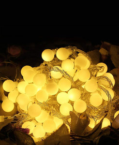 Guirlandes lumineuses LED de Noël, décoratives, blanc chaud, boules à vœux, rideaux lumineux LED pour décorations extérieures - Product Image 2