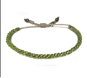 Bracelet unisexe en corde faite à la main grise et verte Bracelet de marin en corde de vente chaude, Bracelet coustmized - Product Image 1