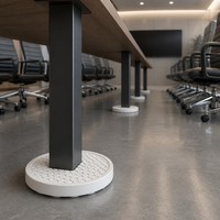 Patins de meubles en caoutchouc alvéolés blancs, coussinets de pieds de chaise pour salle de conférence