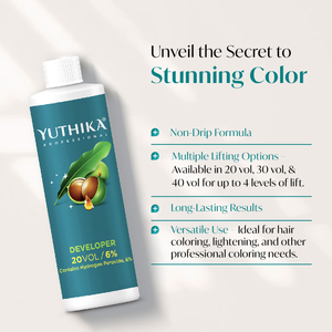 Yuthika Professional 20 Volume (<b>6</b>%) <b>Hair</b> Developer 100ml for <b>Hair</b> <b>Color</b> Made in India - Product Image 2