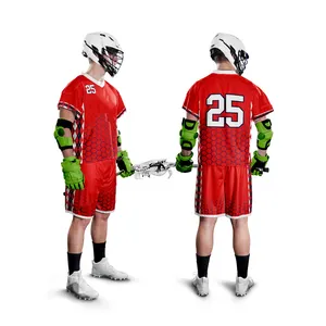 Team Draagt Top Design Lacrosse Uniformen Pakistan Fabrikant Nieuwe Uniforme Omkeerbare Sportkleding Gesublimeerd Teamkleding