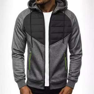 New Men's Casual Sweatshirt Zipper Hoodie <b>Coat</b> Men's Stitching <b>Cardigan</b> - Product Image 5