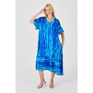 Abito gonna Oversize con scollo a V con motivo Batik in tessuto a maglia confezione singola - Product Image 1