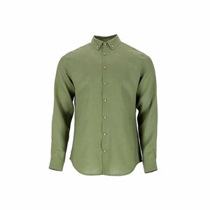 Chemises en lin et coton de qualité supérieure personnalisées OEM pour hommes Chemise de plage décontractée à manches longues et à boutons à séchage rapide respirante Bangladesh - Product Image 1