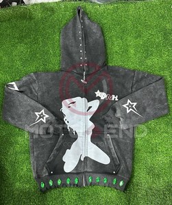 Sudadera con Capucha Casual de Lujo, Mezcla de Algodón, 420 g/m², Hecha con el Mejor Material, Sudadera con Cremallera para Hombre, Ligera, MOQ Bajo - Product Image 1