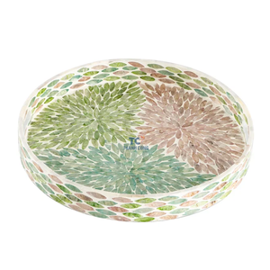 Plateau de Service en Nacre Fait Main en Gros-Couleur Personnalisable & Taille Rond/Rectangle/Carré Formes Origine du Vietnam - Product Image 4