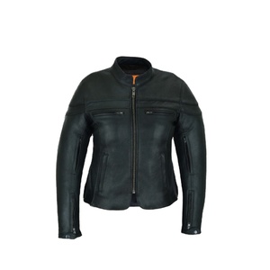 Denim Style High Quality Men's Custom Breathable <b>Genuine</b> Leather Shell Motorcycle Jacket Slim Fit - Product Image 3