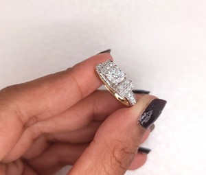 Bague de fiançailles solitaire en diamant de laboratoire de taille ronde de 1 carat, bague en or blanc/rose/rose massif 14 carats pour femmes, cadeau de la Saint-Valentin - Product Image 2