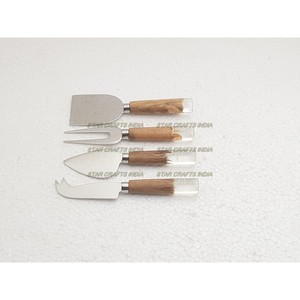 Juego de cubiertos de metal con mango de resina de estilo único con acabado brillante Fabricación y proveedor de tamaño personalizado por India - Product Image 3