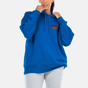 Nouvel arrivage 2025 100% coton sweats à capuche surdimensionnés pour femmes logo sérigraphié personnalisé sweats à capuche lourds à épaules tombantes pour femmes - Product Image 6