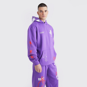 Custom Blank Casual Solid Men's Flare Tracksuit Two-Piece Set Lightweight Breathable Winter - Product Image 5