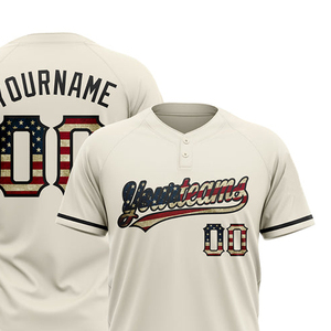 Venta al por mayor precio barato nuevo estilo camisa de béisbol sublimación impresión camisas de béisbol dos botones jersey de béisbol para los hombres - Product Image 4