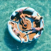 En stock Barre de quai gonflable de 3m de diamètre Barre d'île flottante en vinyle pour les occasions en mer et en lac