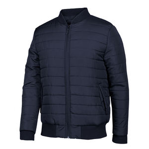 Chaqueta acolchada de invierno para hombre de cuello alto, ropa de abrigo cálida y elegante, nueva chaqueta acolchada personalizada para hombre, cortavientos de nailon negro - Product Image 2