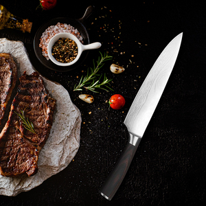 Venta al por mayor personalizado de alta calidad OEM ODM servicio Damasco Chef cuchillo profesional cuchillo de cocina de acero inoxidable de alto carbono - Product Image 5