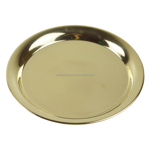 Plateau de service plaqué argent avec plusieurs poignées métalliques, plateau décoratif de conception de finition brillante - Product Image 6