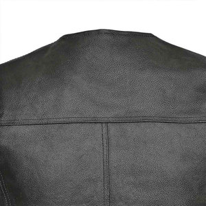 2025 gilet en cuir coupe-vent OEM meilleur prix personnalisé pas cher gilet en cuir pour hommes - Product Image 5
