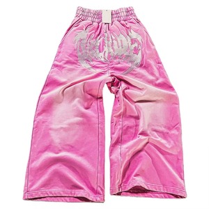 Pantalon de jogging personnalisé en coton épais 100 % pour homme, style streetwear, imprimé DTG, effet délavé vintage, coupe ample et large - Product Image 3