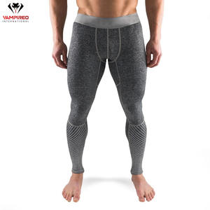 Leggings de Compresión Personalizables para Hombre, Color Sólido, Secado Rápido, Transpirables, Spandex/Poliéster, Cintura Elástica Alta, Largo Completo - Product Image 1