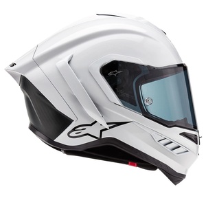 Nouveau casque de moto Alpine Stars Super Tech R10 Carbon blanc - Product Image 2