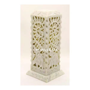 Torre de Incienso de Piedra Jabonosa Natural de la Mejor Calidad de la India, Diseño Tallado a Mano y Artículo de Regalo Corporativo al Mejor Precio - Product Image 1