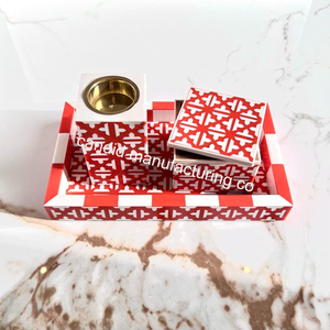 Meilleur ensemble de plateau et boîte pour brûleur Mubkhar Bakhoor Incrustation de coquillages Usage religieux pour le Ramadan et l'Aïd Cadeaux parfaits pour les fêtes - Product Image 4