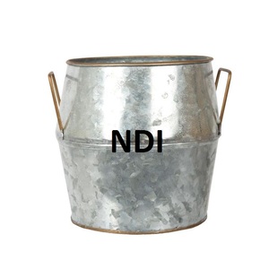 Pot à plantes en étain galvanisé pour la maison, le jardin, la décoration d'hôtel Finition personnalisée Meilleure qualité pour la décoration extérieure et intérieure Lot de deux - Product Image 2