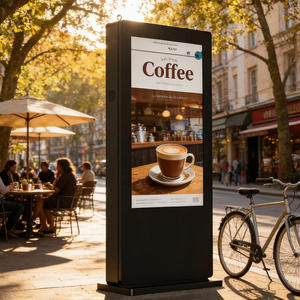 Pantalla LCD Publicitaria Digital de Pie MWE Comercial DOOH 2500/5000Nits 4K, Resistente al Agua, para <span class=keywords><strong>Tiendas</strong></span> Minoristas y Metro - Product Image 1