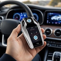 Clé de voiture intelligente de luxe Kaifute CF618 avec écran tactile LCD, entrée sans clé, compatible Apple Find My, démarrage universel par bouton-poussoir 4